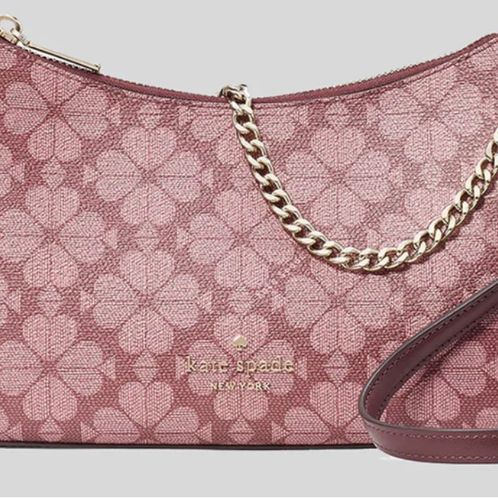 Kate Spade Pink Crossbody Bag with Gold Chain